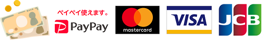現金・paypay・mastercard・VISA・JCBのイラスト